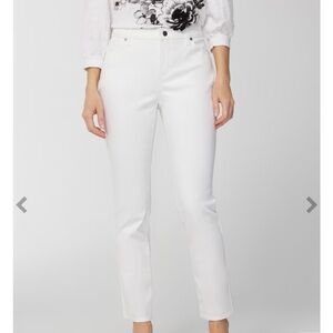 CHICO'S WHITE PERFECT STRETCH GIRLFRIEND SLIM ANKLE JEAN NWT SZ 1.5